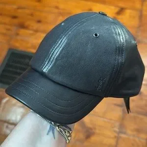YSL Saint Laurent Black Leather baseball Cap size 57 NWT Saint Laurent | Accessories | Ysl Saint Laurent Black  main image 2
